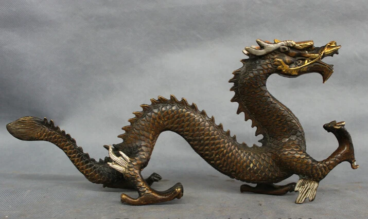 S3050 13" Lucky Chinese Bronze Folk Year Zodiac FengShui Fly Dragon Statue Sculpture D0317
S3050 13" Lucky Chinese Bronze Folk Year Zodiac FengShui Fly Dragon Statue Sculpture D0317