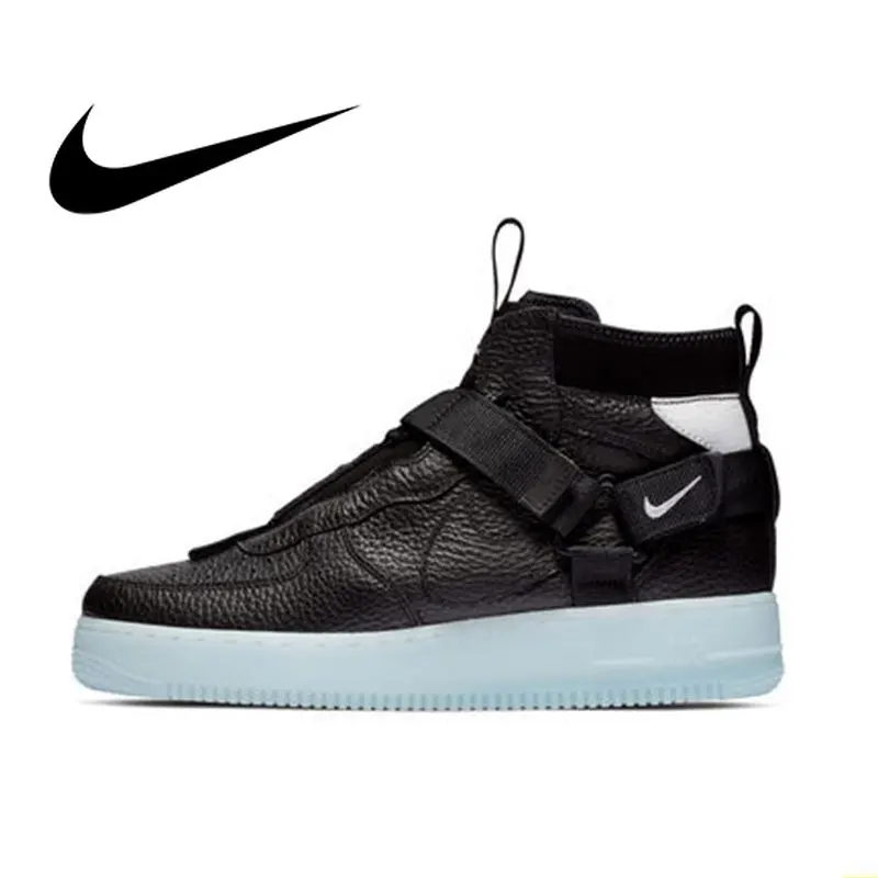 

Original authentic NIKE AIR FORCE 1 UTILITY MID 2019 men's skate shoes new outdoor sports shoes trend wild AQ9758-001