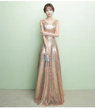 2019 New arrival Gradient Sequined Evening Dress V-Neck sleeveless Simple Evening Gowns Long Party perspective Dresse
2019 New arrival Gradient Sequined Evening Dress V-Neck sleeveless Simple Evening Gowns Long Party perspective Dresse