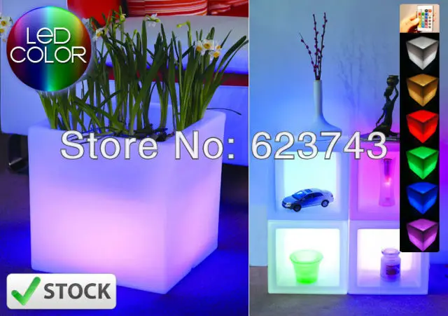 Free Shipping Glowing Magic cube flower pot ! Remote color changing RGB led flowerpot ,led vase,LED beer barrel,LED Cube BY EMS
Free Shipping Glowing Magic cube flower pot ! Remote color changing RGB led flowerpot ,led vase,LED beer barrel,LED Cube BY EMS