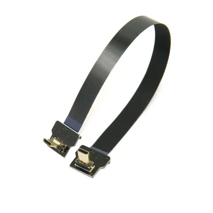 20cm 90 Degree Up Angled FPV Micro HDMI Male to Micro HDMI FPC Flat Cable for GOPRO Multicopter Aerial Photography
20cm 90 Degree Up Angled FPV Micro HDMI Male to Micro HDMI FPC Flat Cable for GOPRO Multicopter Aerial Photography