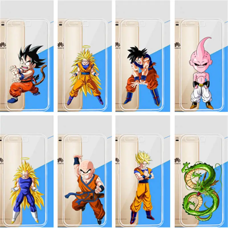 Kuliai Manga Comics Dragon Ball Saiyan Goku Vegetto Gohan мягкий чехол для телефона Fundas Coque HuaWei P8 P8LIFT P9 P10