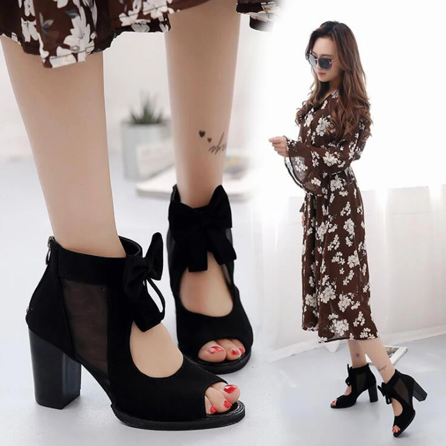 2019 Summer New Fashion Cool Boots Hollow Bow Ladies Landals Back Zipper Fish Mouth Women's Shoes Sandalias De Verano Para Mujer
2019 Summer New Fashion Cool Boots Hollow Bow Ladies Landals Back Zipper Fish Mouth Women's Shoes Sandalias De Verano Para Mujer