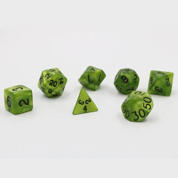 Dungeons & Dragons 7pcs/set Creative RPG Game Dice D&D Colorful Multicolor Dice DND Hit Color Light Green D4 D6 D8 D10 D12 D20
Dungeons & Dragons 7pcs/set Creative RPG Game Dice D&D Colorful Multicolor Dice DND Hit Color Light Green D4 D6 D8 D10 D12 D20