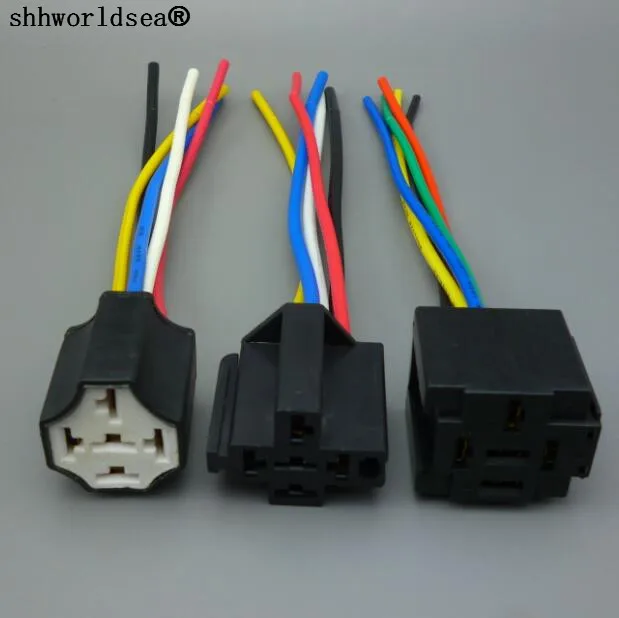 Shhworld Sea (5Pin) 12V 24V 40A 80A 5 Pin P автомобильное реле с релейным гнездом для автомобиля |
