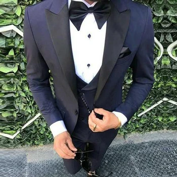 Custom Navy Blue Slim Fit Man Suits for Wedding Groom Suits Tuxedos 3 Pieces Groomsmen Party Suits Wedding Tuxedo for Man
Custom Navy Blue Slim Fit Man Suits for Wedding Groom Suits Tuxedos 3 Pieces Groomsmen Party Suits Wedding Tuxedo for Man