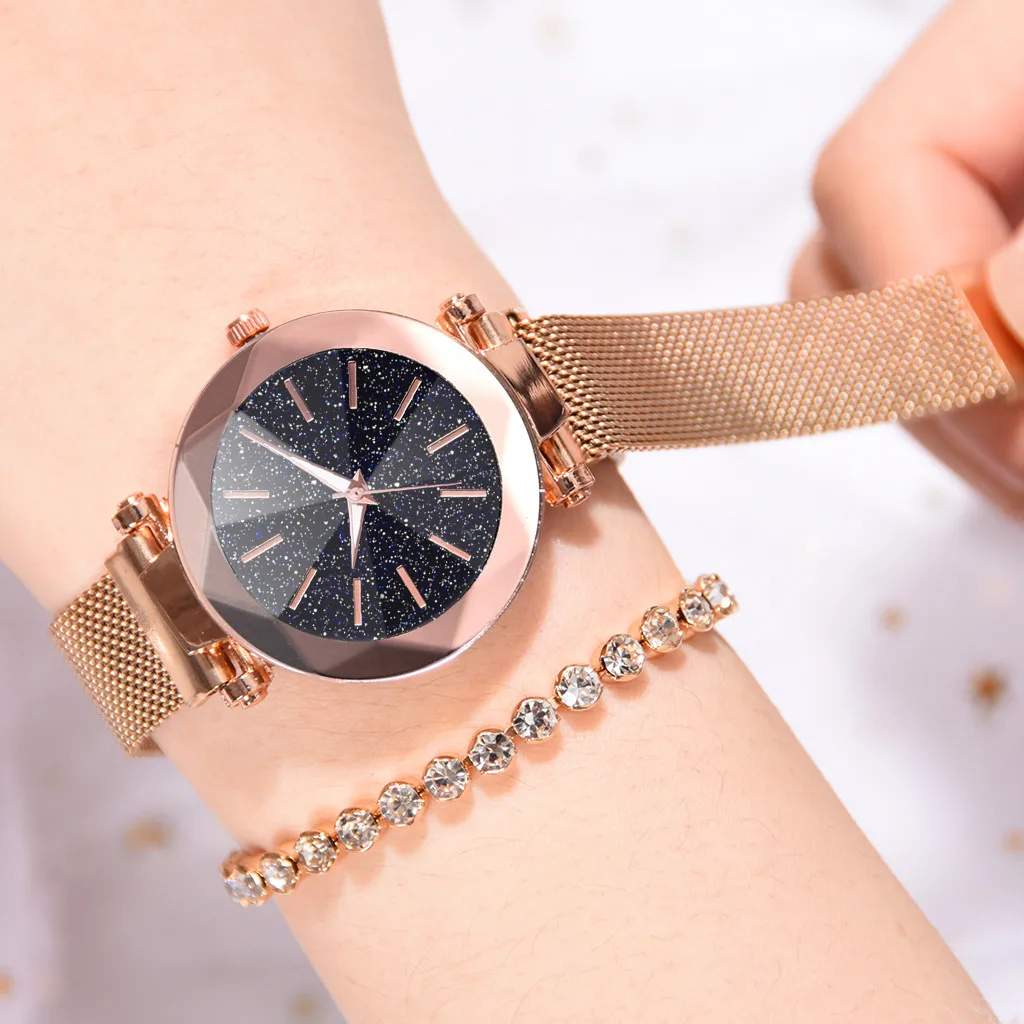Starry Sky Convex Glass Quartz Mesh With Magnetic Buckle Ladies Watch Fashion Trends Women Business Sport Fitness Clock 2019 New
Starry Sky Convex Glass Quartz Mesh With Magnetic Buckle Ladies Watch Fashion Trends Women Business Sport Fitness Clock 2019 New