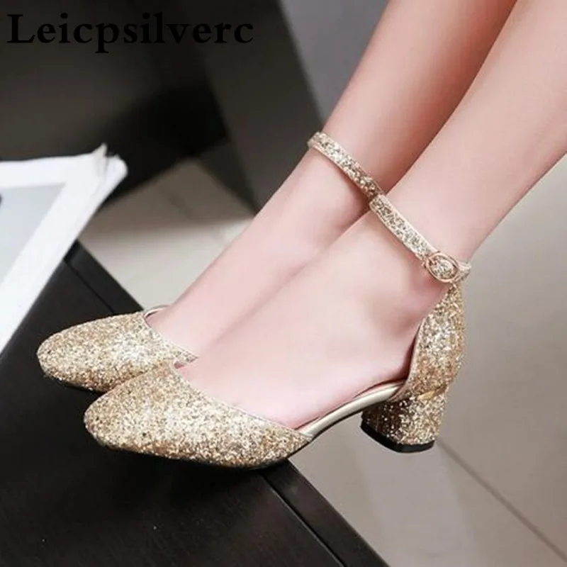 Spring new sweet girls' high heeled women shoes golden sequins princess shoes size 34-43
Spring new sweet girls' high heeled women shoes golden sequins princess shoes size 34-43