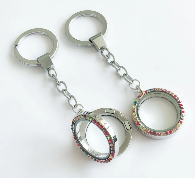 5PCs 30*30*8mm Colorful Rhinestone Round Glass floating locket keychain Key ring Fit floating charms
5PCs 30*30*8mm Colorful Rhinestone Round Glass floating locket keychain Key ring Fit floating charms