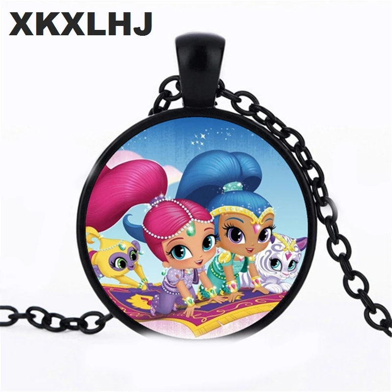HOT! Shimmer And Shine Necklace, Handmade Glass Cabochon Chain Pendant Necklace, Girl Necklace Party Favors
HOT! Shimmer And Shine Necklace, Handmade Glass Cabochon Chain Pendant Necklace, Girl Necklace Party Favors