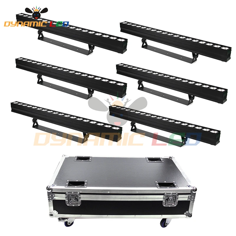 6 шт. с FlightCase Led настенное освещение для мытья 18x10 Вт индивидуальное управление RGBW