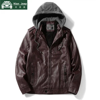 New Arrivel 2020 Leather Hooded Jacket Men Casual High Quality Windproof Wool Liner Warm Mens PU Leather Coats jaqueta de couro
New Arrivel 2020 Leather Hooded Jacket Men Casual High Quality Windproof Wool Liner Warm Mens PU Leather Coats jaqueta de couro