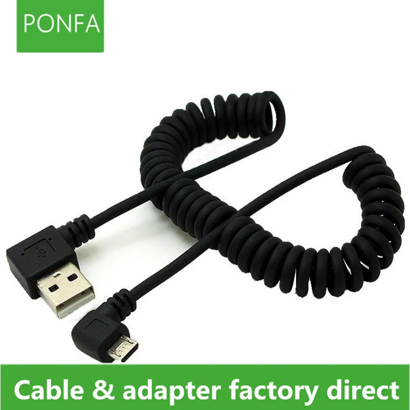 90 degree right double elbow micro usb male charge data cable bend left retractable spring line for Samsung Android Mobile phone
90 degree right double elbow micro usb male charge data cable bend left retractable spring line for Samsung Android Mobile phone