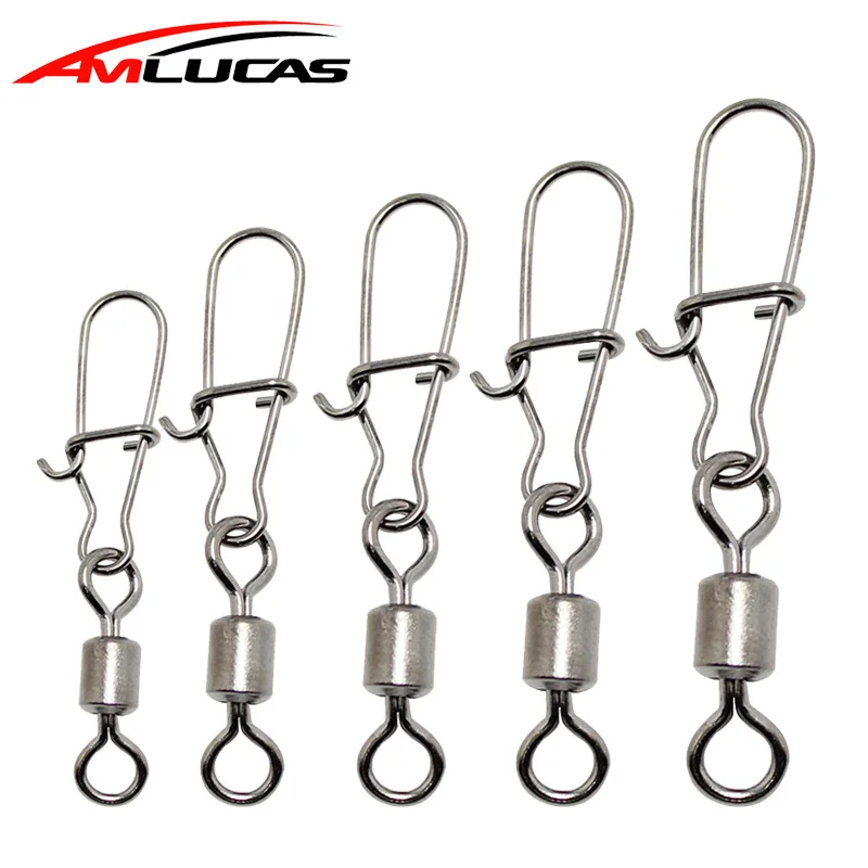 30pcs/lot Stainless Steel Fishing Connector Pin Bearing Rolling Swivel Snap Pins Fishhook Lure Sea Fishing Tackle Accessories
30pcs/lot Stainless Steel Fishing Connector Pin Bearing Rolling Swivel Snap Pins Fishhook Lure Sea Fishing Tackle Accessories