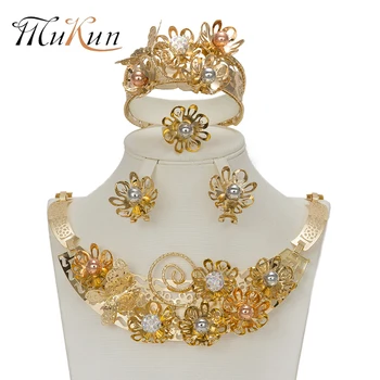 MUKUN Fashion Jewelry Sets African Beads Jewelry Set Flower Chain Dubai For Bridal Gold Color Wedding Bridal Jewelry Sets
MUKUN Fashion Jewelry Sets African Beads Jewelry Set Flower Chain Dubai For Bridal Gold Color Wedding Bridal Jewelry Sets