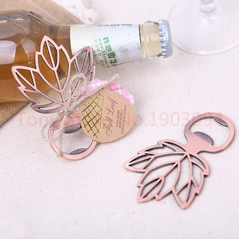 

40pcs Free Shipping Golden Metal Maple Leaf Pocket Beer Bottle Opener Wedding Favors And Gifts Casamento Party Souvenirs Gift