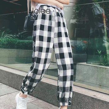 Korean Style Harem Pants for Women Vintage Plaid Loose Ankle-Length Pants Casual High Waist Drawstring Pants High Street
Korean Style Harem Pants for Women Vintage Plaid Loose Ankle-Length Pants Casual High Waist Drawstring Pants High Street