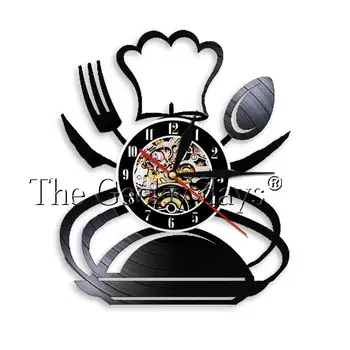 Cooking Cutlery Vinyl Record Wall Clock Chef Cap Vintage Kitchen Room Restaurant Catering Services Decor Wall Art Clock Watch
Cooking Cutlery Vinyl Record Wall Clock Chef Cap Vintage Kitchen Room Restaurant Catering Services Decor Wall Art Clock Watch