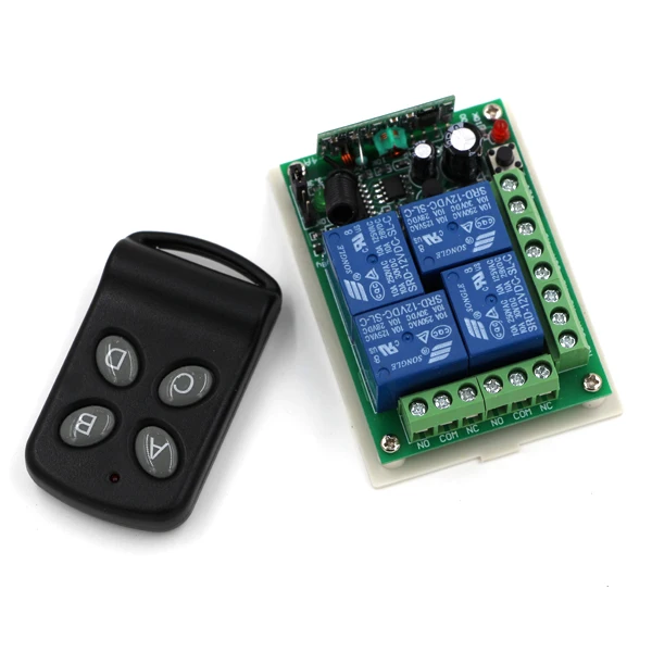 433MHZ 315MHZ DC 24V 4CH RF Wireless Switch Remote Control Switch System Transmitters and Receiver For Applicance Garage Door
433MHZ 315MHZ DC 24V 4CH RF Wireless Switch Remote Control Switch System Transmitters and Receiver For Applicance Garage Door