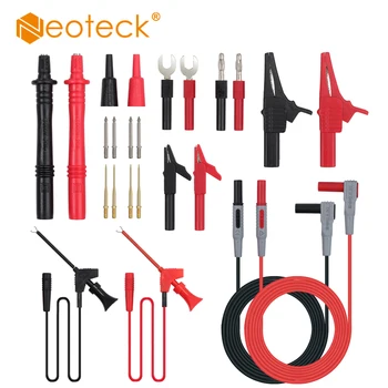 Neoteck Multi Test Leads Kit, 24-in-1 Electrical Multimeter Test Lead With Alligator Clips Test Probe For Voltage Circuit Tester
Neoteck Multi Test Leads Kit, 24-in-1 Electrical Multimeter Test Lead With Alligator Clips Test Probe For Voltage Circuit Tester