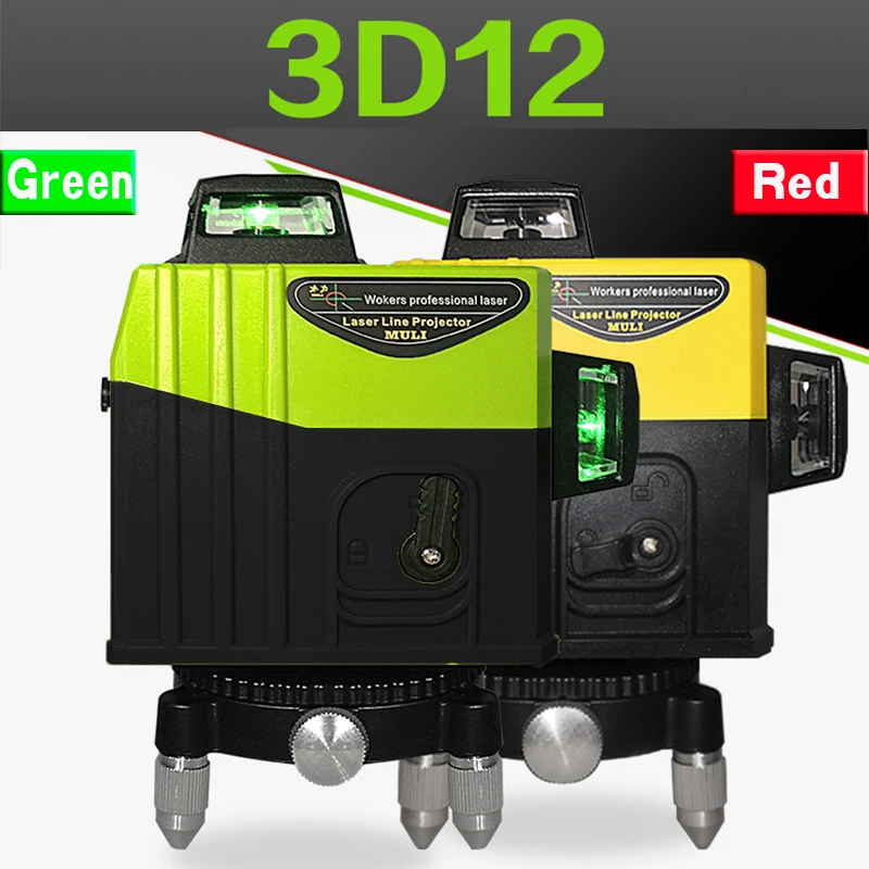 Professional 12Lines 3DLevels Green Laser Level Cross with Tilt Function and Auto Leveling Exterior360Rotating Red level upgrade
Professional 12Lines 3DLevels Green Laser Level Cross with Tilt Function and Auto Leveling Exterior360Rotating Red level upgrade