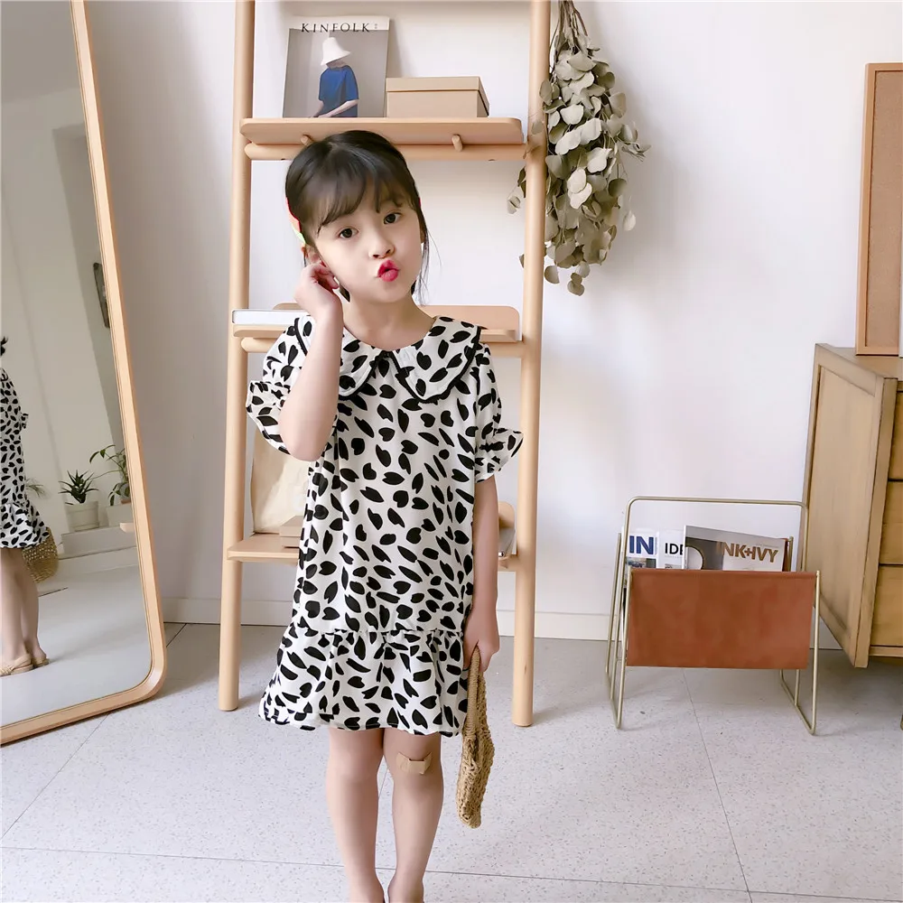 AMISSA 2019 The New Short Sleeve Leopard Girls Dress Chiffon and Peter Pan Collar Summer Casual Kids Dresses For Girls
AMISSA 2019 The New Short Sleeve Leopard Girls Dress Chiffon and Peter Pan Collar Summer Casual Kids Dresses For Girls