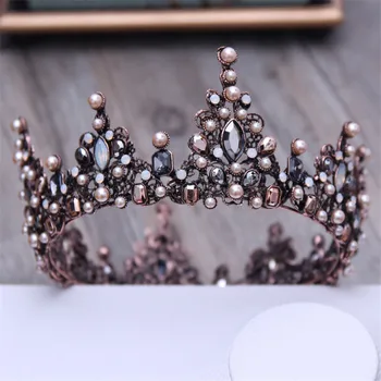 Vintage Crystal Black Round Baroque Tiaras and Crowns Headdress For Women or Men Bridal wedding Head Jewelry Accessories
Vintage Crystal Black Round Baroque Tiaras and Crowns Headdress For Women or Men Bridal wedding Head Jewelry Accessories