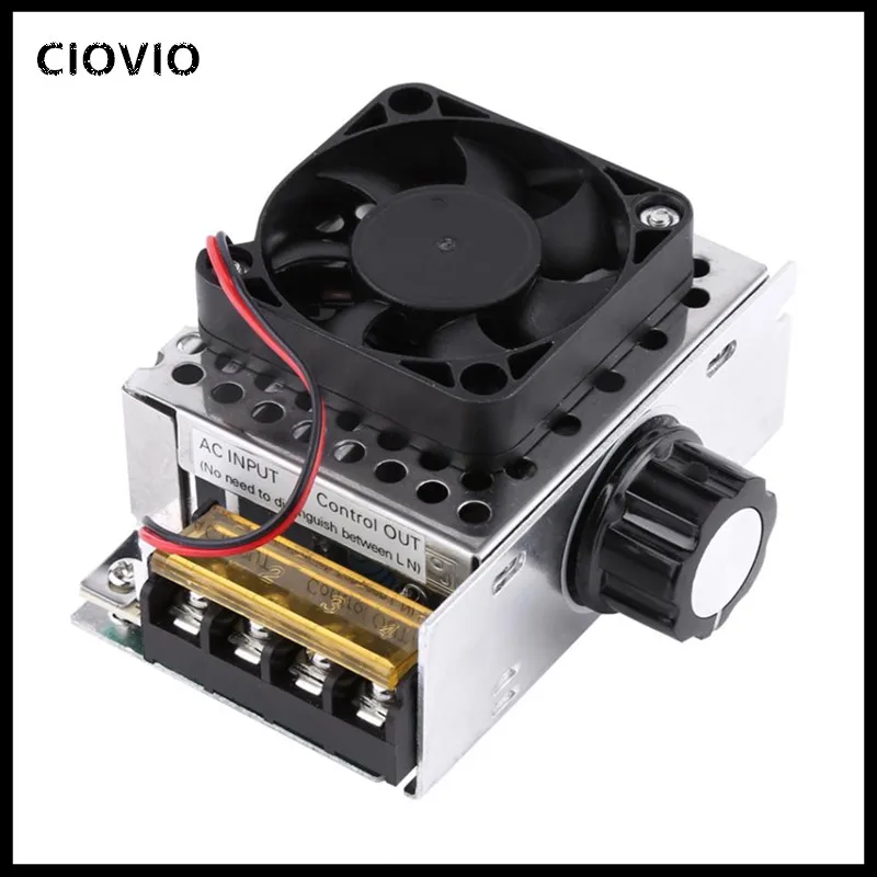 AC 220V 4000W SCR Electric Voltage Regulator Dimmer Temperature Motor Speed Controller With Fan
AC 220V 4000W SCR Electric Voltage Regulator Dimmer Temperature Motor Speed Controller With Fan