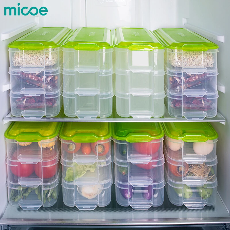 mcioe Refrigerator storage box plastic sealed box long food storage storage box 3 packs with a cover WS001
mcioe Refrigerator storage box plastic sealed box long food storage storage box 3 packs with a cover WS001