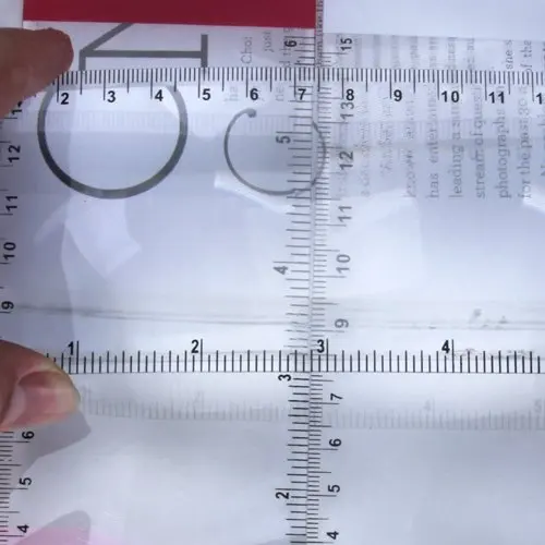 

JFBL Pocket Ruler Bookmark Magnifier Sheet Magnifying 3X Magnification