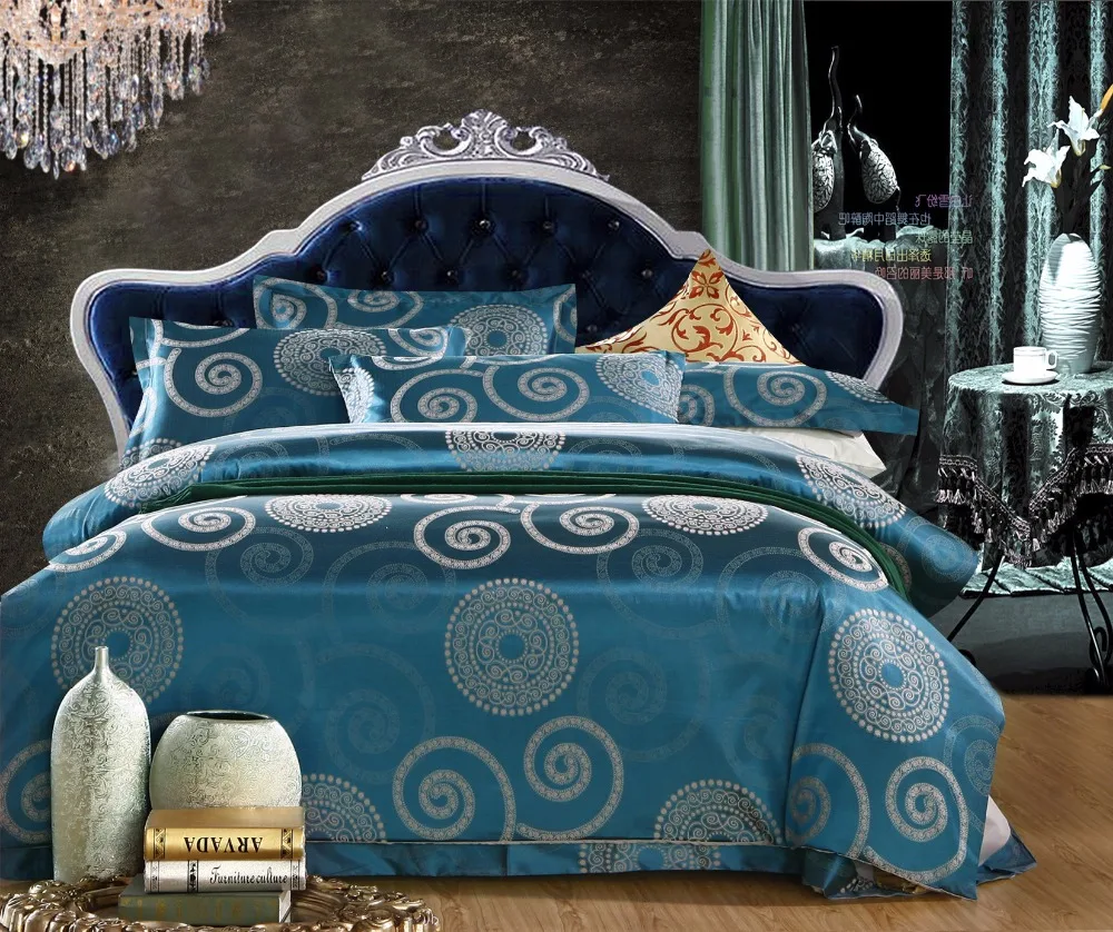 Cotton Jacquard weave satin-like cotton fabric Palace Four piece suit Pure cotton Bedding article Embroidery wedding bed
Cotton Jacquard weave satin-like cotton fabric Palace Four piece suit Pure cotton Bedding article Embroidery wedding bed