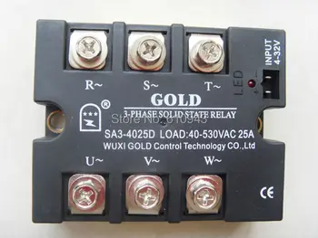 SA34025D 25A Three phase DC to AC Solid State Relay SSR ,input voltage 4-32VDC ,output voltage 40-530VAC,25A
SA34025D 25A Three phase DC to AC Solid State Relay SSR ,input voltage 4-32VDC ,output voltage 40-530VAC,25A