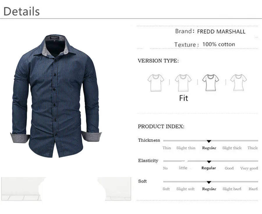 Fredd Marshall 2018 New Men's Casual Dress Shirt Long Sleeve Patchwork Plaid 100% Cotton Long Sleeve Chemise Homme (6)