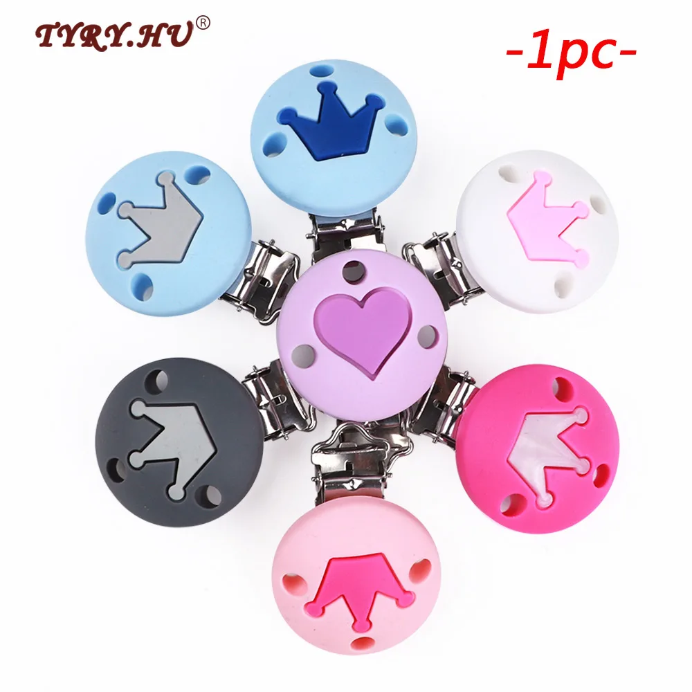 TYRY.HU 1pc Crown Love Minnie Silicone Beads Pacifier Clips No-Rusty Easy to Attach Clothes Baby Chew Dummy Chain Adapter
TYRY.HU 1pc Crown Love Minnie Silicone Beads Pacifier Clips No-Rusty Easy to Attach Clothes Baby Chew Dummy Chain Adapter