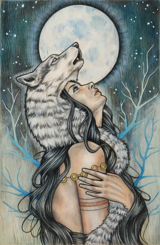 Modern handmade painting wolf and girl on oil painting canvas for home decor and wall poster, gallery
Modern handmade painting wolf and girl on oil painting canvas for home decor and wall poster, gallery
