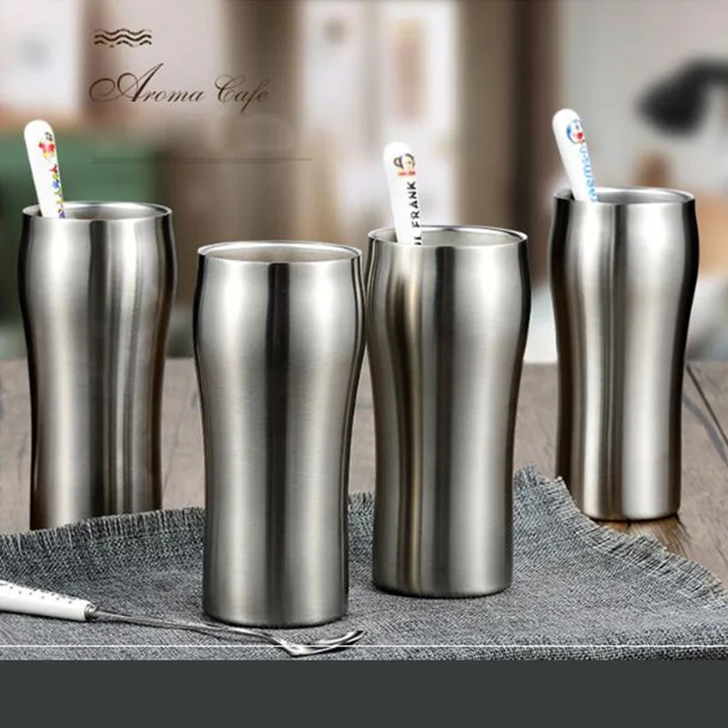 430ml Stainless Steel Juice Beer Water Cup Unbreakable Coffee Tea Mug Drinking Cups Double Wall Beer Mug Wine Tumbler Bar Supply
430ml Stainless Steel Juice Beer Water Cup Unbreakable Coffee Tea Mug Drinking Cups Double Wall Beer Mug Wine Tumbler Bar Supply