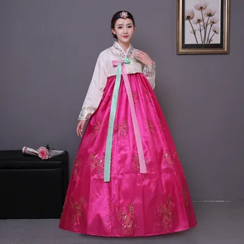 Traditional Korean Clothing Dance Floral Sequins Lady Hanbok Dress Ancient Royal Clothes Performance Ball Gown Cosplay Costume
Traditional Korean Clothing Dance Floral Sequins Lady Hanbok Dress Ancient Royal Clothes Performance Ball Gown Cosplay Costume