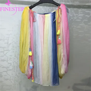 Colorful Slash neck Blouse Women Fashion Office Lady O-Neck Loose Blouse High Quality Women'S Chiffon Blouse
Colorful Slash neck Blouse Women Fashion Office Lady O-Neck Loose Blouse High Quality Women'S Chiffon Blouse