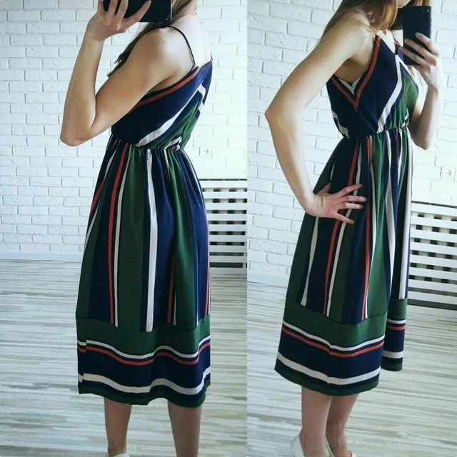 Wipalo Multi Striped Dress 2019 Elastic Waist Spaghetti Strap Midi Vestidos Mujer Sexy Boho Beach Dress Women Summer Sundress
Wipalo Multi Striped Dress 2019 Elastic Waist Spaghetti Strap Midi Vestidos Mujer Sexy Boho Beach Dress Women Summer Sundress