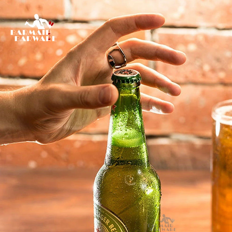Wine Beer Bottle Opener Corkscrew Versatile Stainless Steel Finger Ring Ring-Shape Beer Bottle Opener
Wine Beer Bottle Opener Corkscrew Versatile Stainless Steel Finger Ring Ring-Shape Beer Bottle Opener