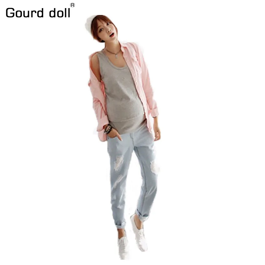 Gourd doll Maternity pregnancy denim jeans Distrressed pants for pregnant women Elastic waist jeans pregnant pregnancy clothes
Gourd doll Maternity pregnancy denim jeans Distrressed pants for pregnant women Elastic waist jeans pregnant pregnancy clothes