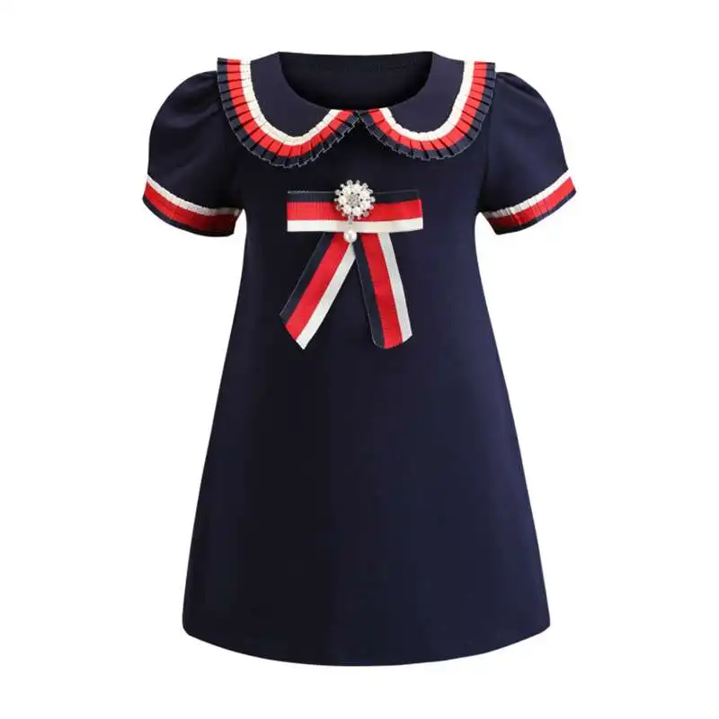 Raisevern 2019 Spring Summer Kids Dresses O-Neck Short-sleeved College Wind Bow Cotton Quality Girls Dress Girl Children Clothes
Raisevern 2019 Spring Summer Kids Dresses O-Neck Short-sleeved College Wind Bow Cotton Quality Girls Dress Girl Children Clothes