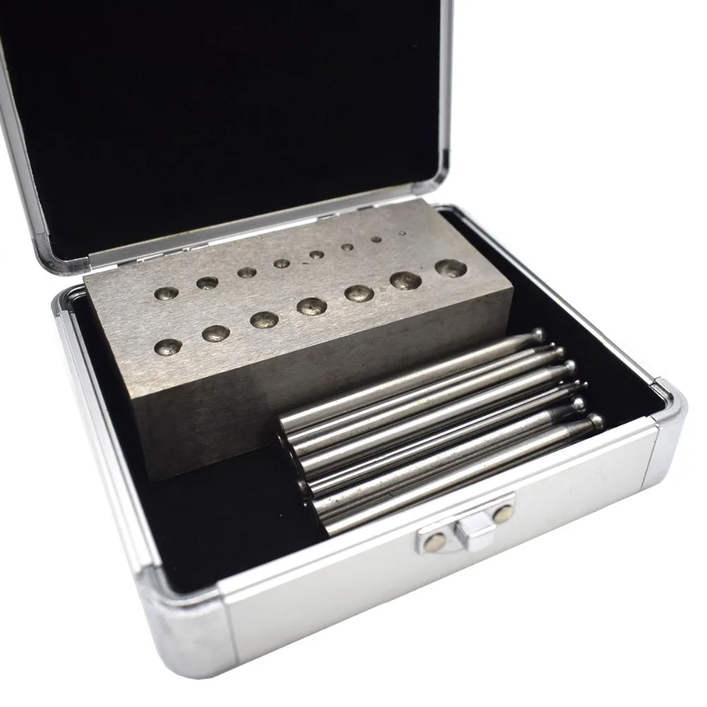 15PCS Steel Doming Punches Jewelers Dapping Block Jewelry Metal Forming Puncher Set
15PCS Steel Doming Punches Jewelers Dapping Block Jewelry Metal Forming Puncher Set
