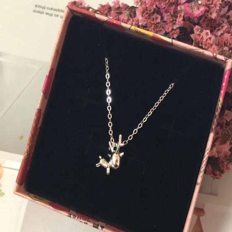 S925 sterling silver necklace female simple deer clavicle chain female short jewelry PDL04
S925 sterling silver necklace female simple deer clavicle chain female short jewelry PDL04