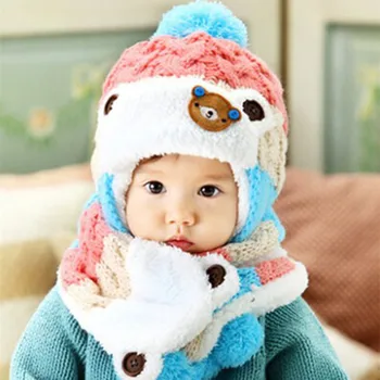 New Baby Winter Hat and Scarf Set caps Very Warm Infant Beanie Cap for Children Boys Girls Animal Bear newborn photography props
New Baby Winter Hat and Scarf Set caps Very Warm Infant Beanie Cap for Children Boys Girls Animal Bear newborn photography props