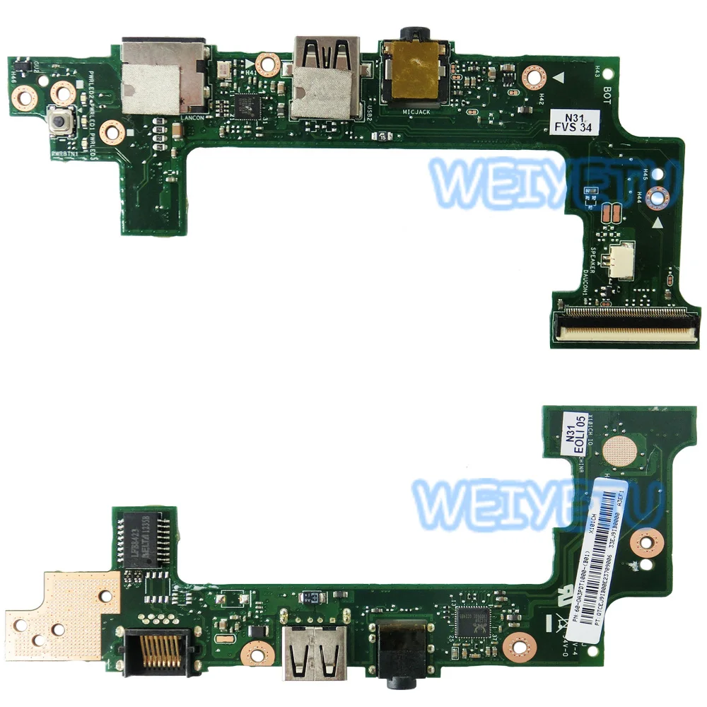 X101CH LAN USB Audio Board For ASUS X101 X101H X101CH Wired Network Card Laptop USB IO Interface Board Sound Card Reader Board
X101CH LAN USB Audio Board For ASUS X101 X101H X101CH Wired Network Card Laptop USB IO Interface Board Sound Card Reader Board