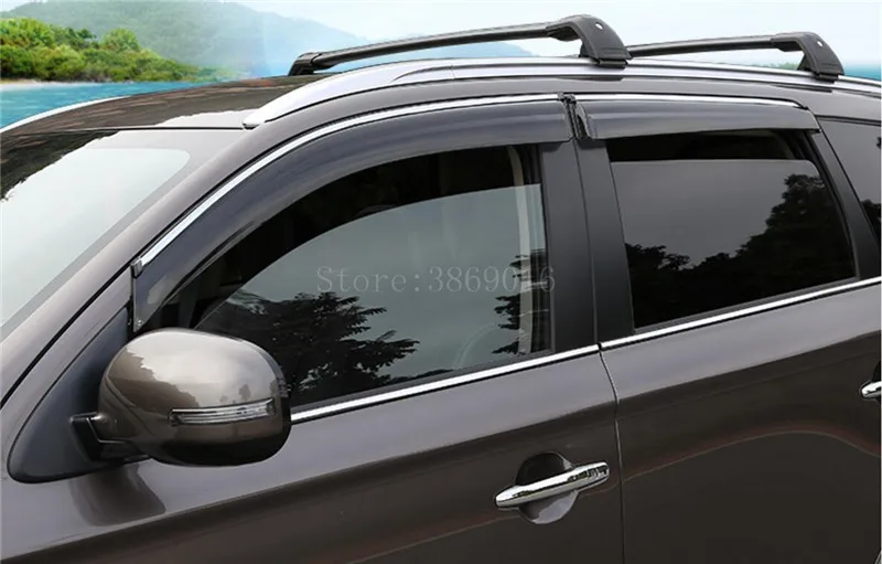 

Fit For Mitsubishi Outlander MK3 2013 2014 2015 2016 2017 2018 Window Visor Vent Shade Rain Sun Guard Deflector Awnings Shelters