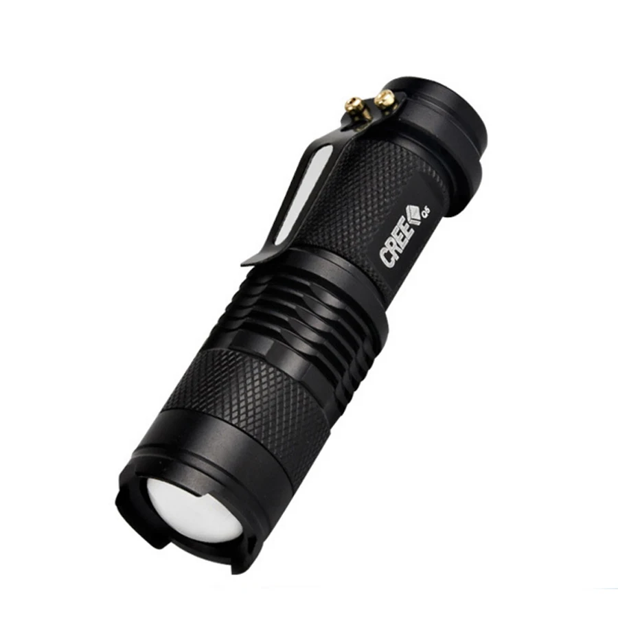Adjustable Mini Cree Q5 350 Lumens LED Flashlight Torch 3-Mode Zoomable Black SOS Hard Light Lantern Penlight 14500 Waterproof
Adjustable Mini Cree Q5 350 Lumens LED Flashlight Torch 3-Mode Zoomable Black SOS Hard Light Lantern Penlight 14500 Waterproof
