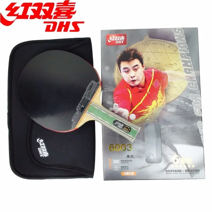DHS Original 6-Star Table Tennis Racket (6003, 6007) with Rubber (Pips-in + Pips-long) + Bag Case Set Ping Pong Bat
DHS Original 6-Star Table Tennis Racket (6003, 6007) with Rubber (Pips-in + Pips-long) + Bag Case Set Ping Pong Bat