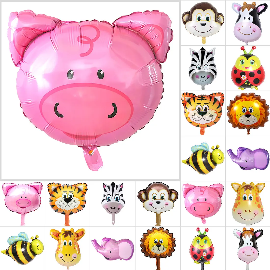 Foil Balloons Jungle Animal Tiger Lion monkey zebra deer cow Helium Ballon birthday party decoration zoo theme supplies balloons
Foil Balloons Jungle Animal Tiger Lion monkey zebra deer cow Helium Ballon birthday party decoration zoo theme supplies balloons